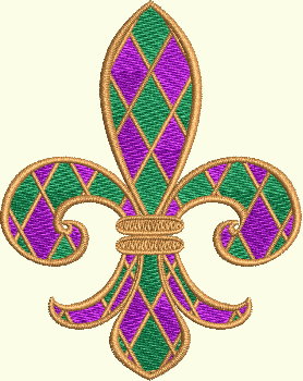  #150 Fleur De Lis Harlequin