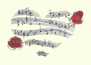  #153 Heart Music Notes