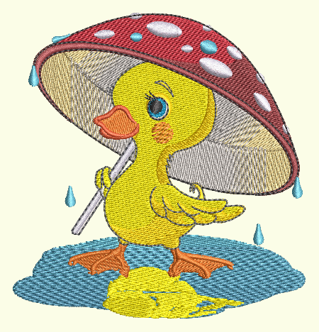 Duck In Rain