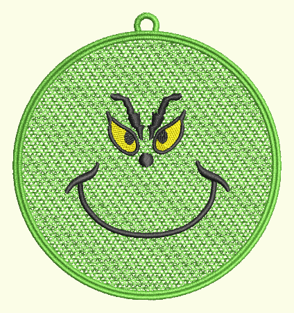 Grinch Face Ornament