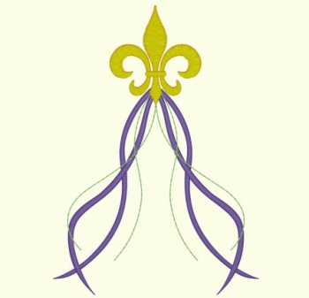 Mardi Gras Fleurdelis - Single