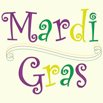 Mardi Gras Swirl - 3 Sizes Included